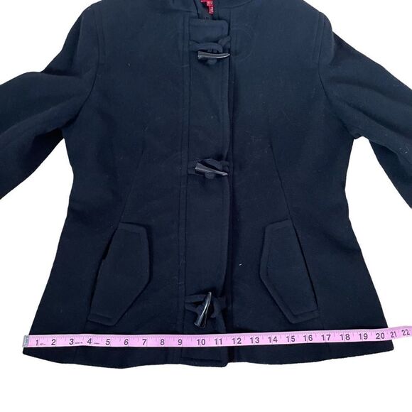 Esprit ~ Black Wool Blend Jacket ~ Toggle button closure ~ size Medium - Picture 9 of 12